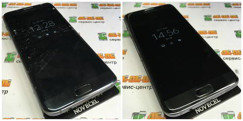 заміна скла Samsung S7 Edge Black Onix Мінська