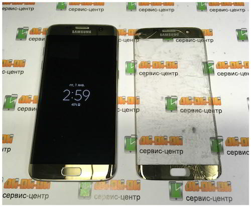 заміна скла Samsung Galaxy S7 Edge Gold Platinum з гарантією