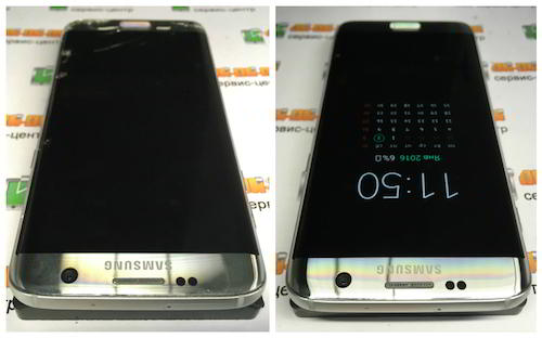 заміна скла окремо від екрану Samsung Galaxy S7 Edge Silver Titanium