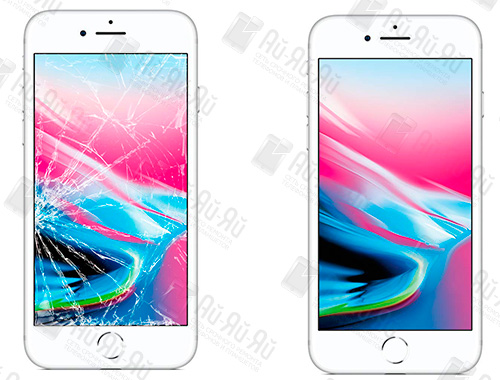 Разбилось стекло на iPhone 8: Киев, Украина